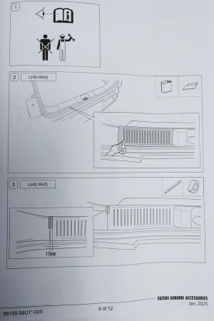 Ladekantenschutz aus Edelstahl für SUZUKI eVITARA