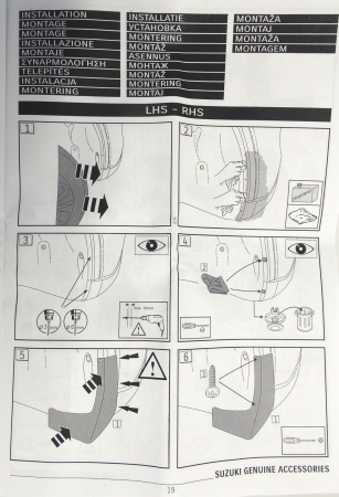 Manual - Rigid moulded mud flap set for your SUZUKI VITARA