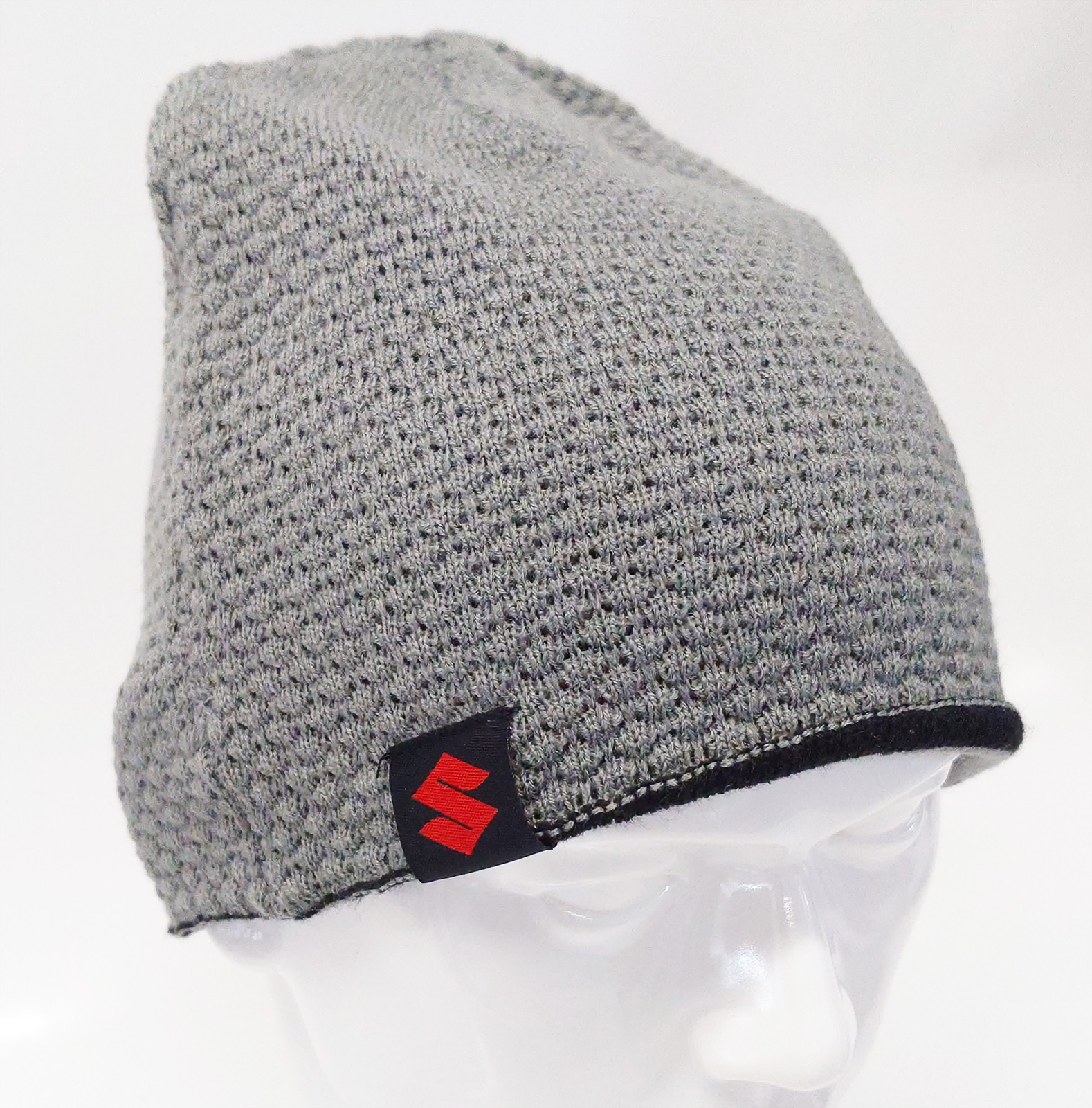 Black reversable wool hat 