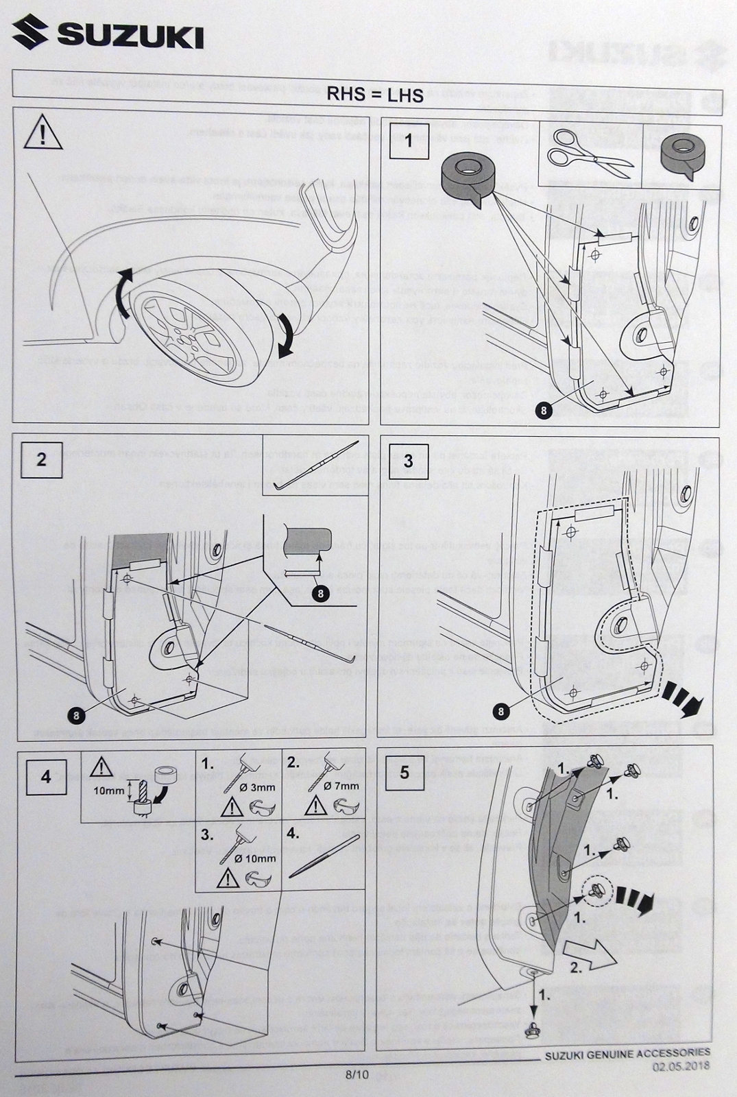 AOROM Schmutzfänger Set Für Suzuki Jimny 2019-2024 - 4-teilig Für Vorne & Hinten | Spritzschutz & Staubschutz
