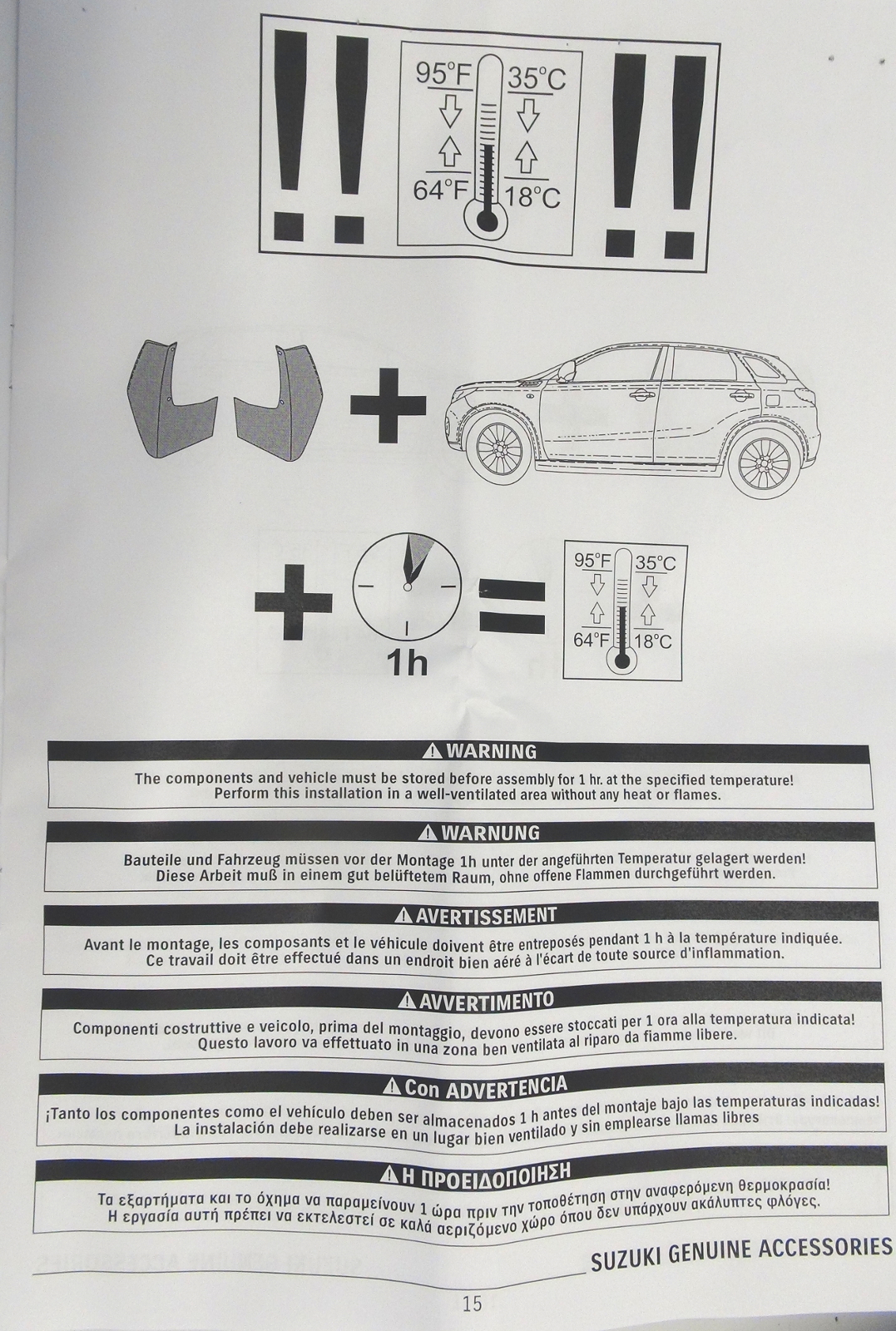 Manual - Rigid moulded mud flap set for your SUZUKI VITARA