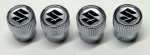 Reifenventilkappen mit SUZUKI Logo im Chrom-Look